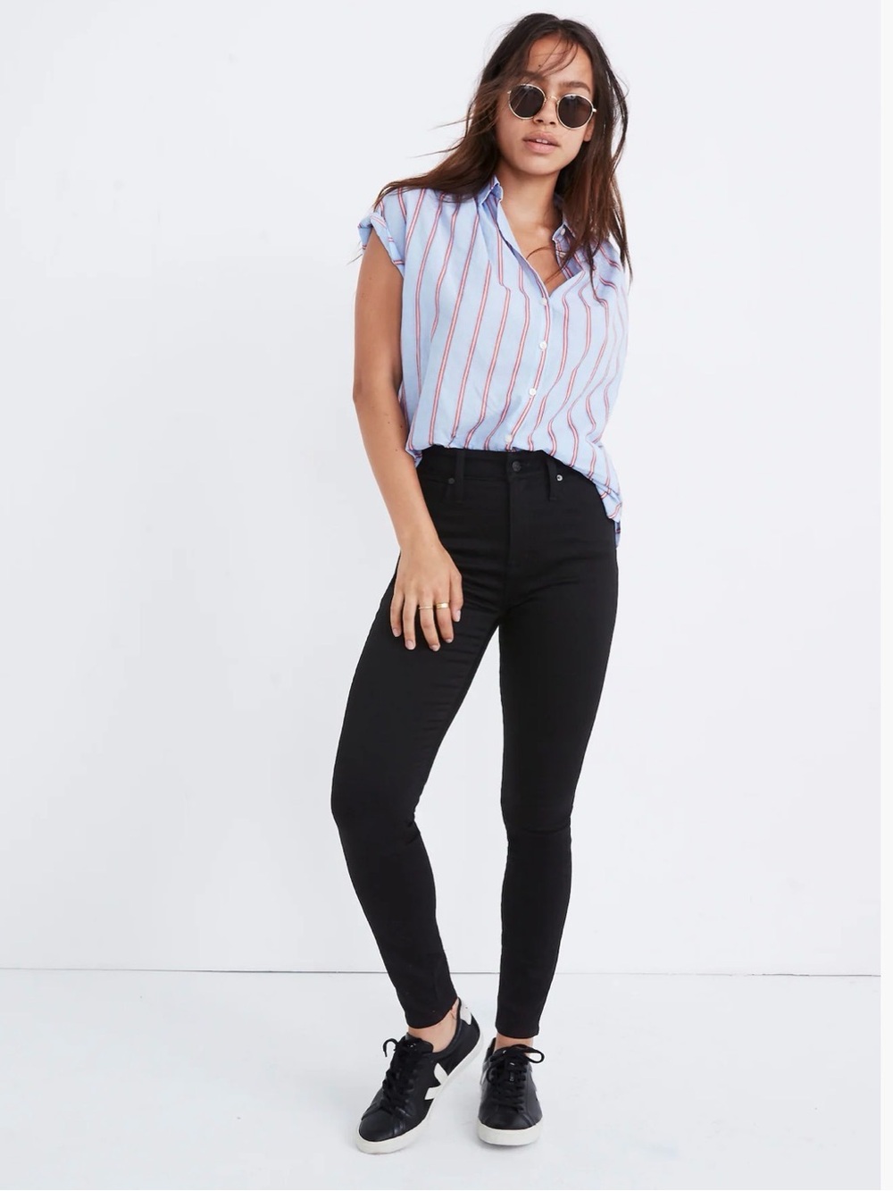 Madewell Black Curvy High Rise Skinny